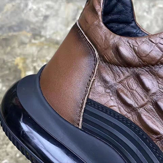 Warm Air Cushion Pattern Elastic Band Trend Men's Shoes