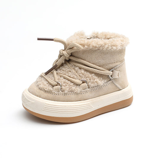Plus Velvet Warm Korean Baby Cotton Shoes
