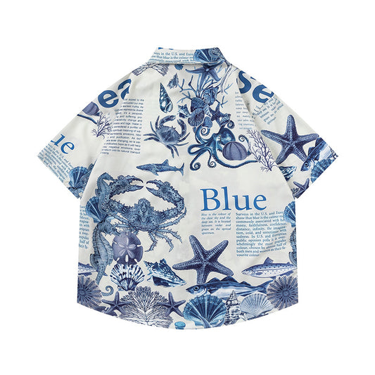 Fashion Underwater World Printed Shirt Men