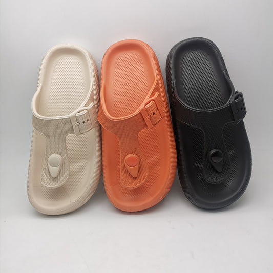 EVA Buckle Flip-flop Fashion Non-slip Slip-on Slippers Outdoor Dual-use Beach Shoes
