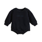 Infant Jumpsuit Solid Color Loose Long Sleeves Onesie