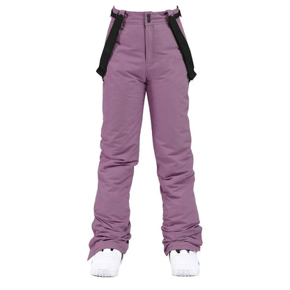 Men's Windproof Waterproof Detachable Elastic Waist Thick Thermal Cotton Pants