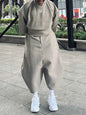 Casual Men's Ash - Grey Baggy Top And Harem - Style Pants Set