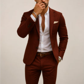 A Single Row Of Two Buckle Large Pocket Suit Jackets