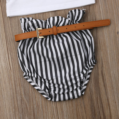 Girls T-shirt shorts suit
