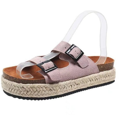 Flat Bottomed Women's Slippers With A Straight Shape For Outer Wear