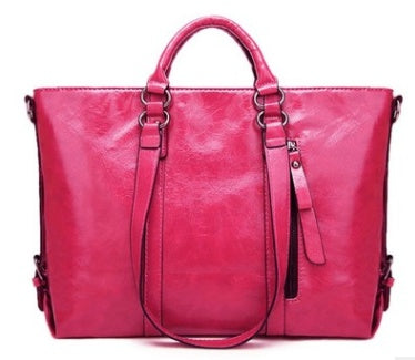 Amazon female bag new oil wax skin European and American fashion bag big brand shoulder bag handbag