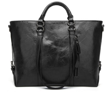 Amazon female bag new oil wax skin European and American fashion bag big brand shoulder bag handbag