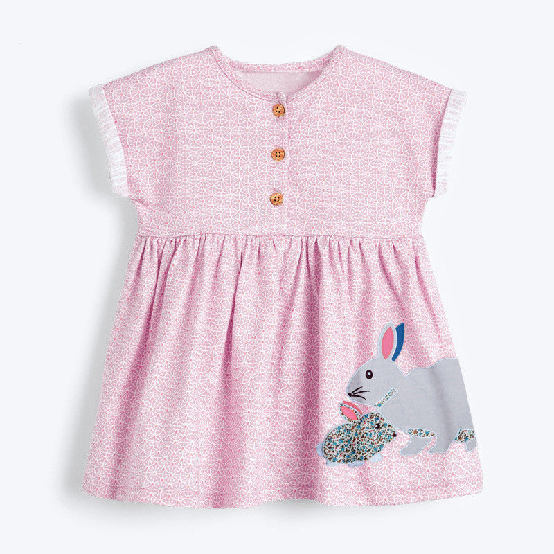 Children's Short-sleeved Children's T-shirt Cotton Round Neck Girl's T-shirt