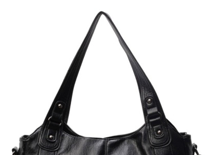 Handbag European And American Retro Solid Color Simple Texture