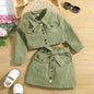 Long Sleeve Short Lapels Jacket Top Bow A- Line Skirt Outfit Cross Border