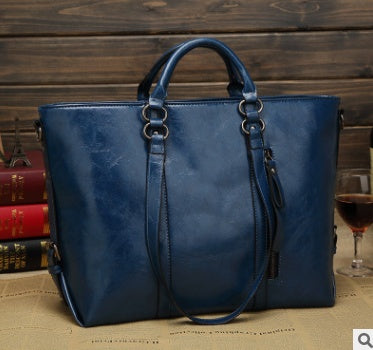 Amazon female bag new oil wax skin European and American fashion bag big brand shoulder bag handbag