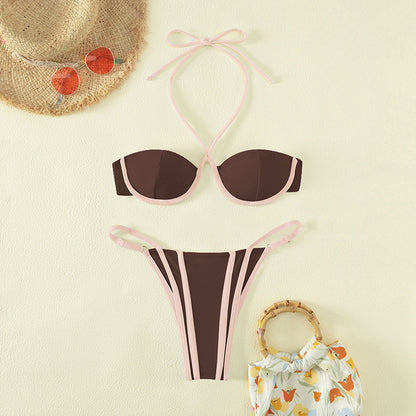 Split Swimsuit Bikini Steel Panther Pattern Swimsuit
