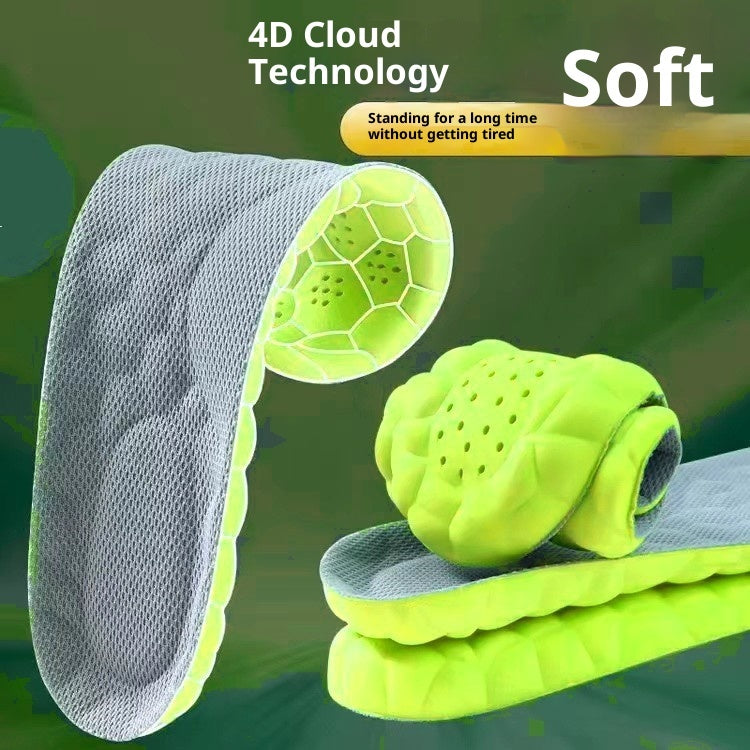 4D Cushioning Insole Soft Long Standing No Fatigue Pain Prevention Thickening
