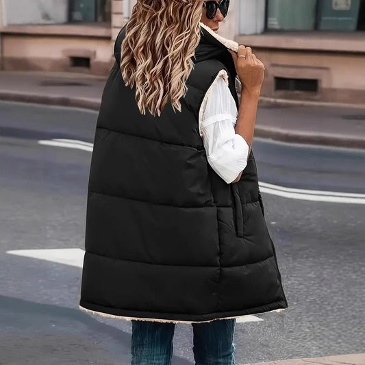 Hooded Double-sided Slim Fit Elegant Cardigan Vest