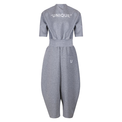 Casual Men's Ash - Grey Baggy Top And Harem - Style Pants Set