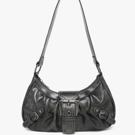 Women's Vintage Vintage Two-tone Leather Shoulder Bag