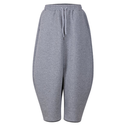 Casual Men's Ash - Grey Baggy Top And Harem - Style Pants Set