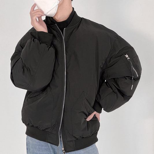 Baseball Collar Plus Cotton Jacket Men