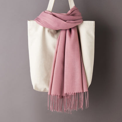 Thin Artificial Cashmere Scarf Solid Color Tassel Shawl