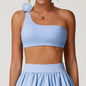 Irregular Spaghetti-strap Quick-drying Beauty Back Underwear Oblique One Shoulder Sports Bra
