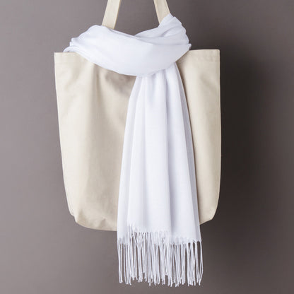 Thin Artificial Cashmere Scarf Solid Color Tassel Shawl
