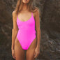 New Solid Color One-piece Swimsuit Bikini Swimsuit