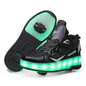 New Boy Student Roller Skating Shoelace Wheels