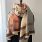 Women's Stitching Thickening Shawl Fashion