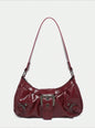 Women's Vintage Vintage Two-tone Leather Shoulder Bag