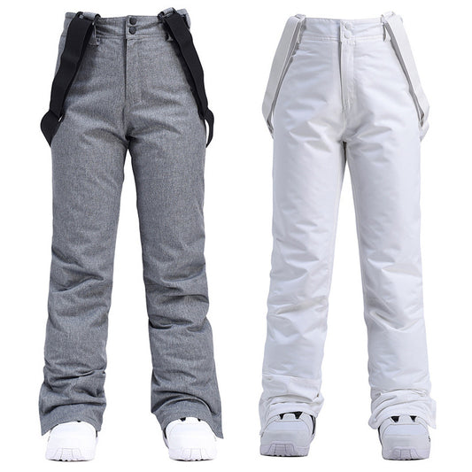 Men's Windproof Waterproof Detachable Elastic Waist Thick Thermal Cotton Pants