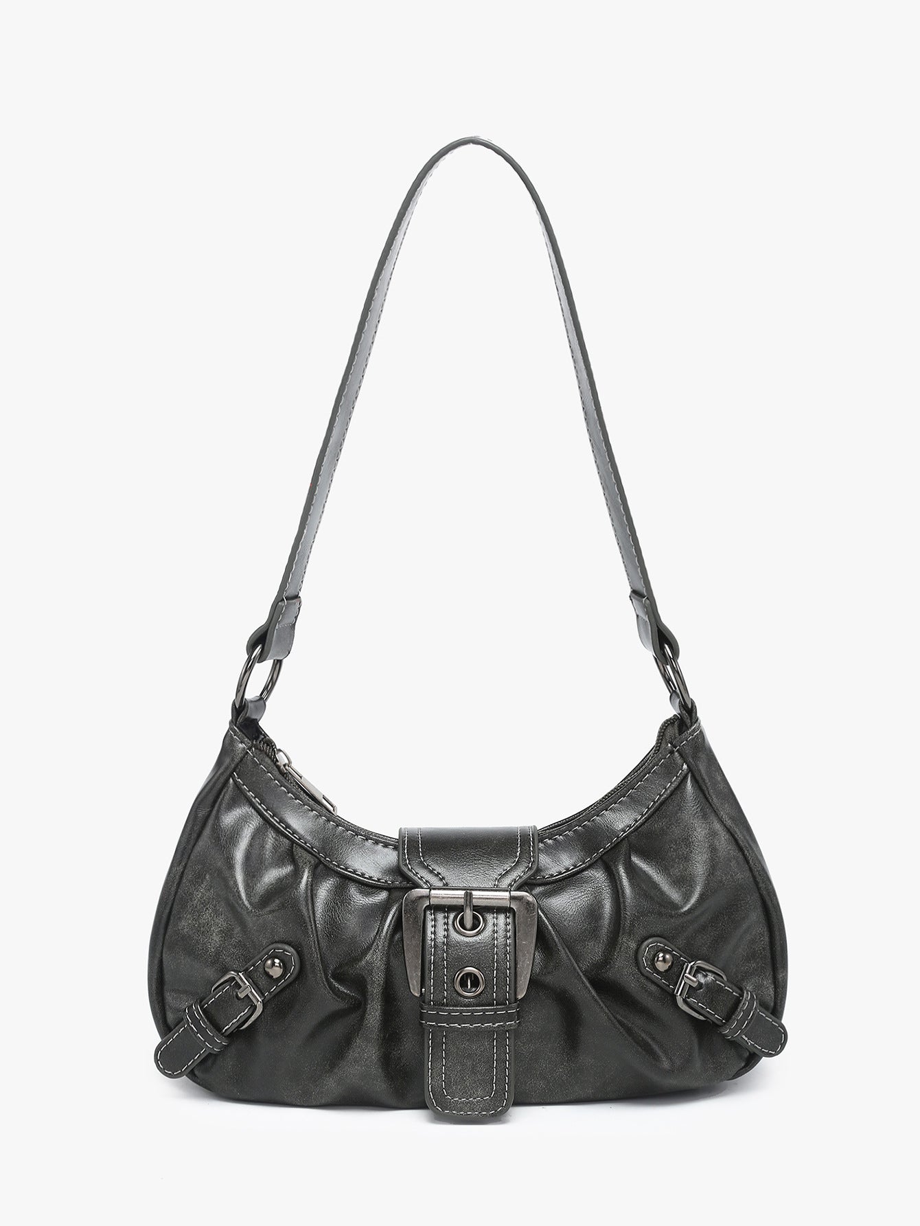 Women's Vintage Vintage Two-tone Leather Shoulder Bag