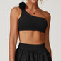 Irregular Spaghetti-strap Quick-drying Beauty Back Underwear Oblique One Shoulder Sports Bra