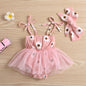 Infant Lace-up Mesh Triangle Romper Daisy