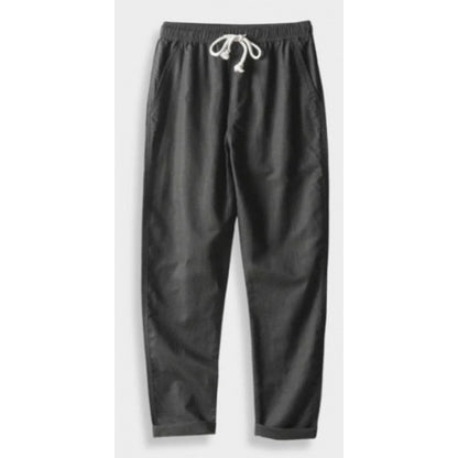 Men's Stand Collar Versatile Slim Cotton And Linen Casual Pants