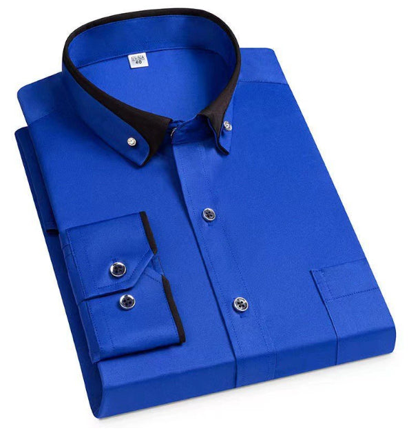 Men's Stretch Long Sleeve Shirt Casual And Comfortable Non-ironing