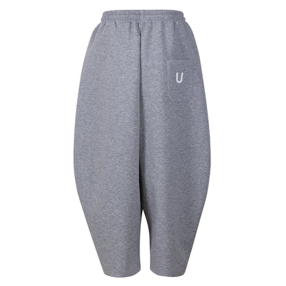 Casual Men's Ash - Grey Baggy Top And Harem - Style Pants Set