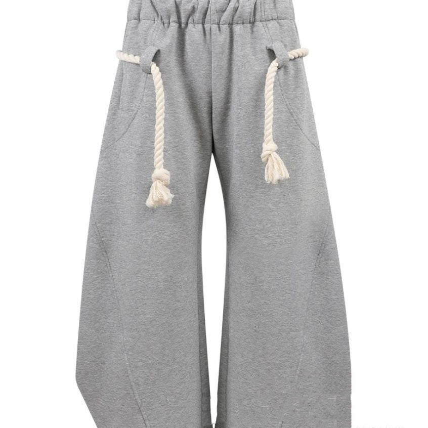 Athleisure Streetwear Sassy Summer Thin Loose Cut-Out Pants