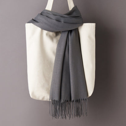 Thin Artificial Cashmere Scarf Solid Color Tassel Shawl