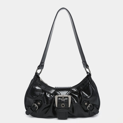 Women's Vintage Vintage Two-tone Leather Shoulder Bag