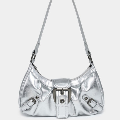 Women's Vintage Vintage Two-tone Leather Shoulder Bag