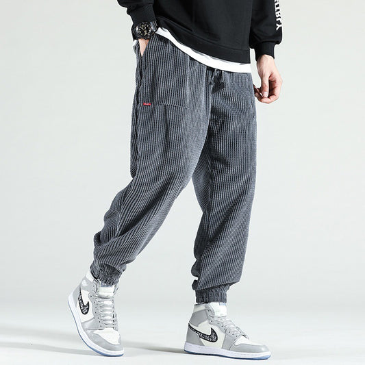 Autumn And Winter Corduroy Men's Pants Ankle-tied