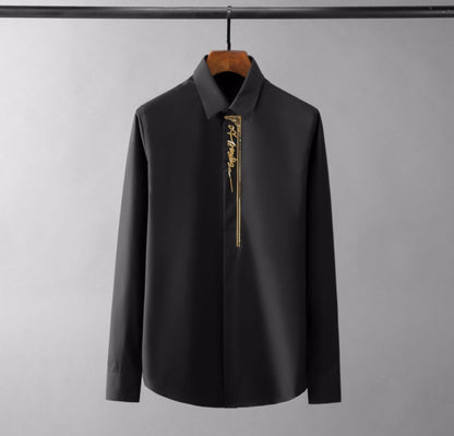 Men Handsome Long Sleeved Slim Shirt