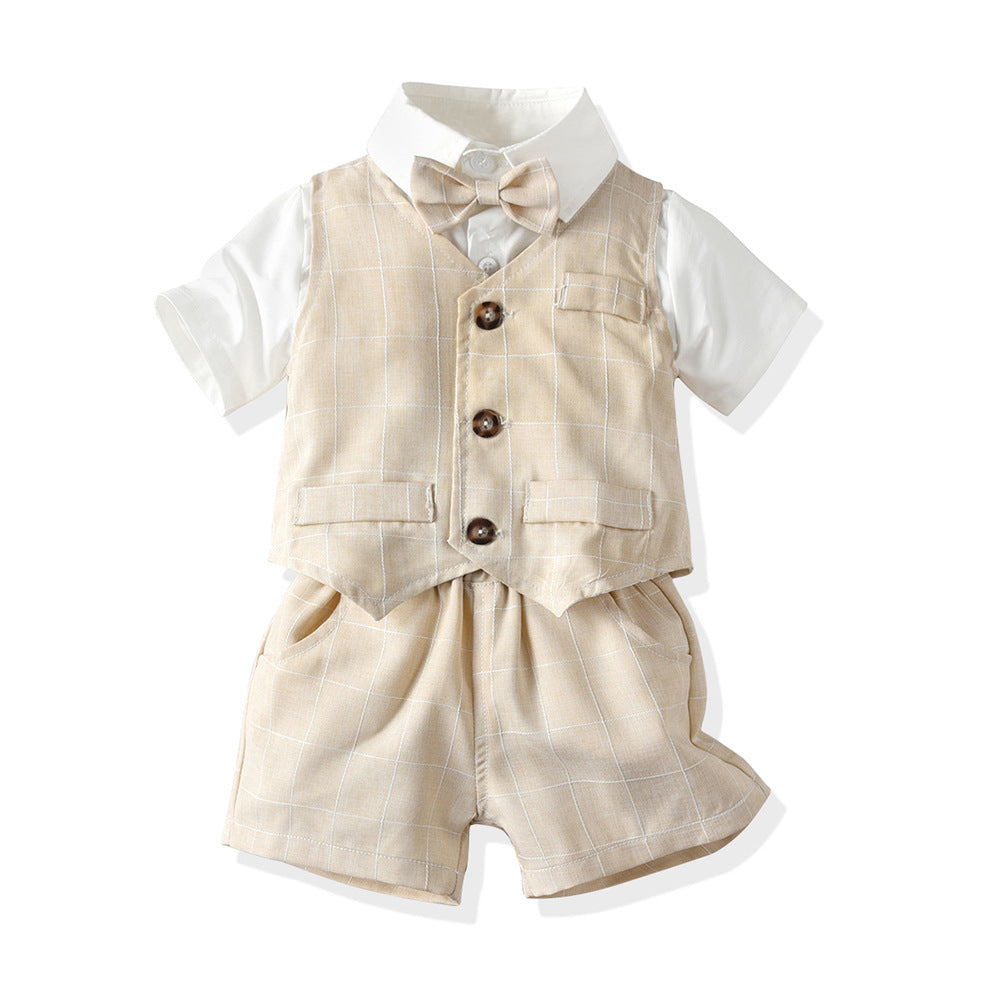 Short Sleeve Shirt Vest Shorts Fashion