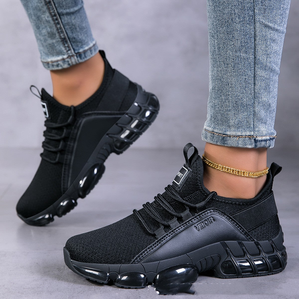 Fashionable Versatile Student Running Cloth Sneakers