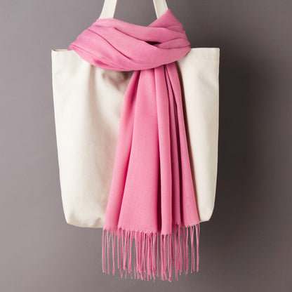 Thin Artificial Cashmere Scarf Solid Color Tassel Shawl