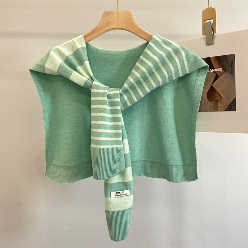 Women's Outer Wear High-grade Matching Shirt Knitted Scarf