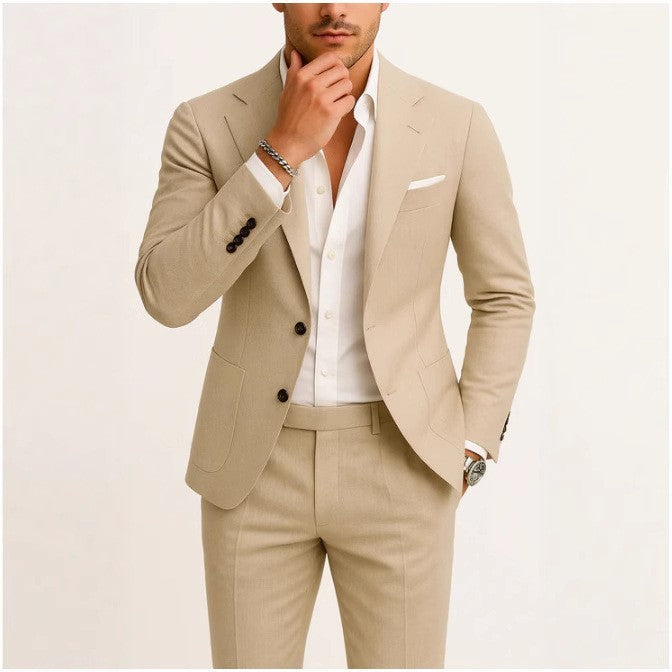 A Single Row Of Two Buckle Large Pocket Suit Jackets